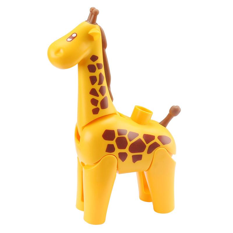 Velké stavební kostky Pohyblivá roztomilá zvířata ze zoo Klokan Duplo doplňky Hladký materiál Vzdělávací hračky pro děti