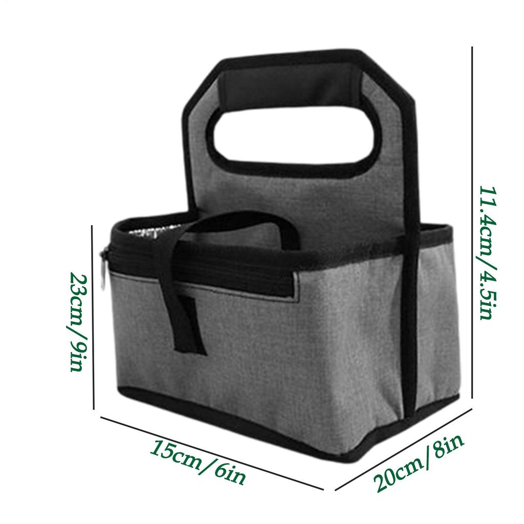 Portable Beverage Insulated Bag Reusable Insulated Coffee Cup Carrier Insulated Foldable Drinking Holder With Handle For Camping