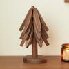1/3/4/5 ks Ořechové dřevěné podložky se stojanem Žáruvzdorné podložky na hrnce Pánve Design tvaru vánočního stromku Podložky podložky do kuchyně Dekorace stolu Dárek