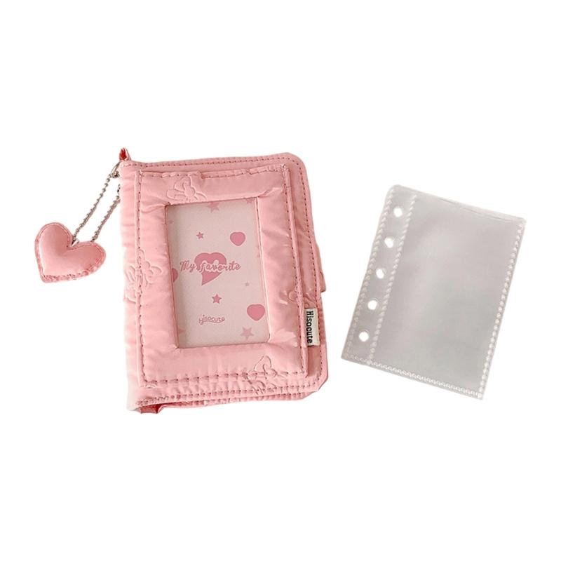 3Inch Small Photo Album Removable Page 5 Rings Binder Photocard Storage Book For Pictures Note Organizers