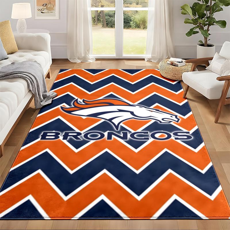 Denver Broncos Carpet Door Mat for Living Room or Bedroom Protective Mat Under Chair Office Decoration Christmas Gift Birthday Present
