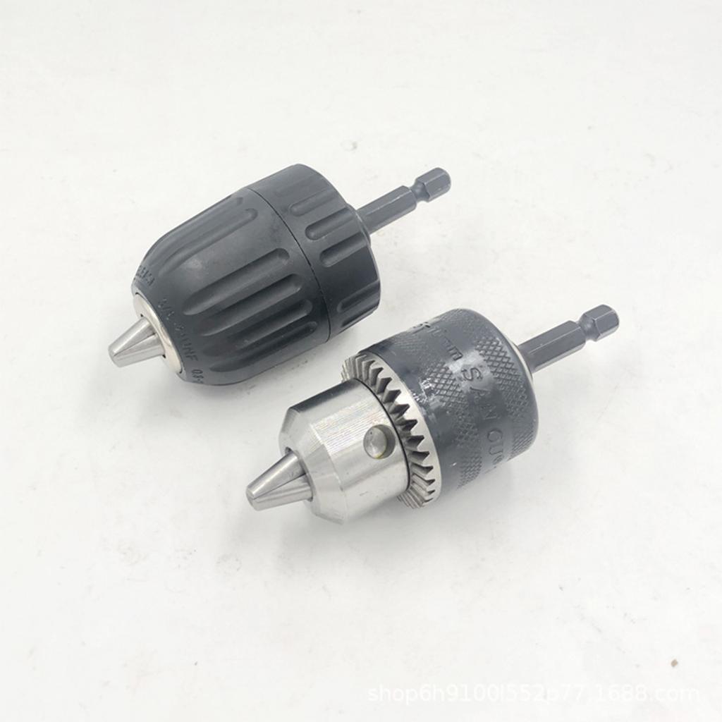 Heavy Duty Hexagonal Shank Drill Chucks Adapter Converter for Electric Tool No Wrenches Need ABS Materials Fast Release