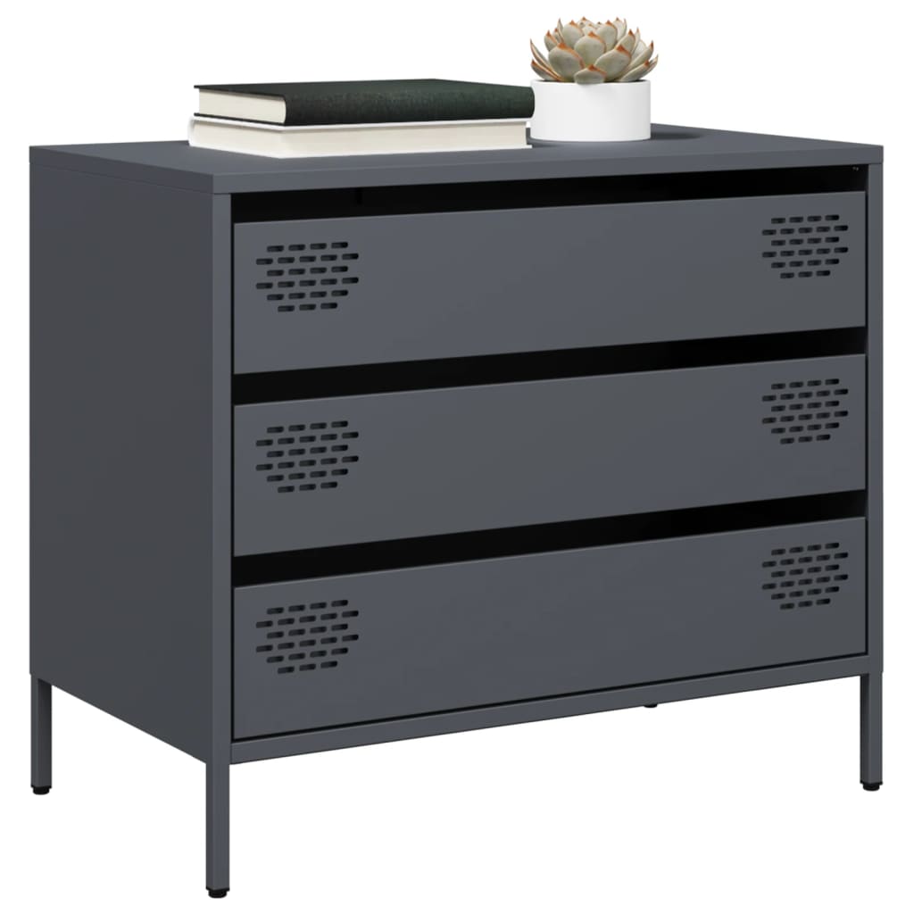 Sideboard Anthracite 68 x 39 x 58.5 cm Cold Rolled Steel