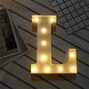 Alphabet LED Letter Lights Light Up White Plastic Letters Standing Hanging L