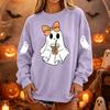 Women's Pullover Sweatshirt, Casual Long Sleeve Neck Loose Fit Color Top