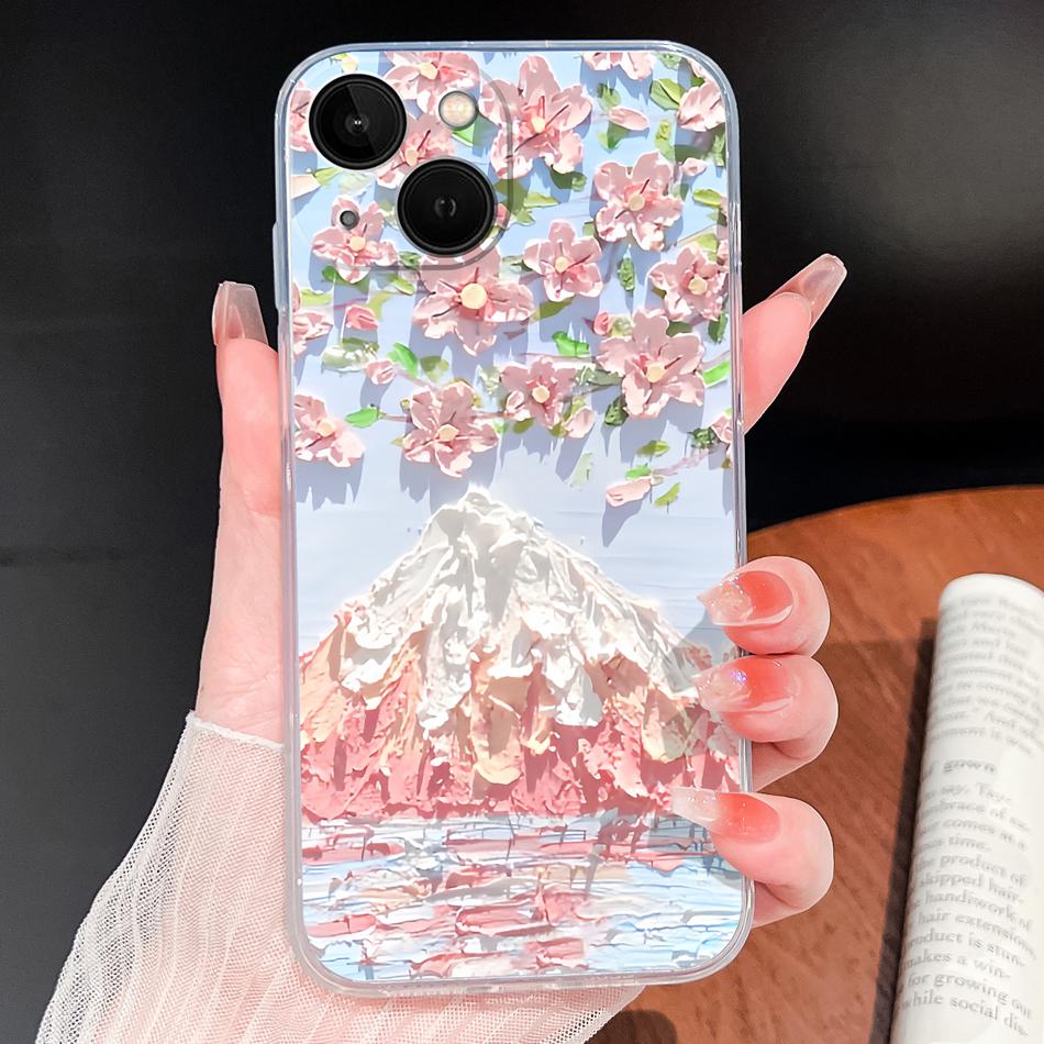 For iPhone 13 Pro Max 13 mini Phone Case Butterfly Patterns Soft Slim Transparent Silicone Cover For iPhone13 Lightweight Funda