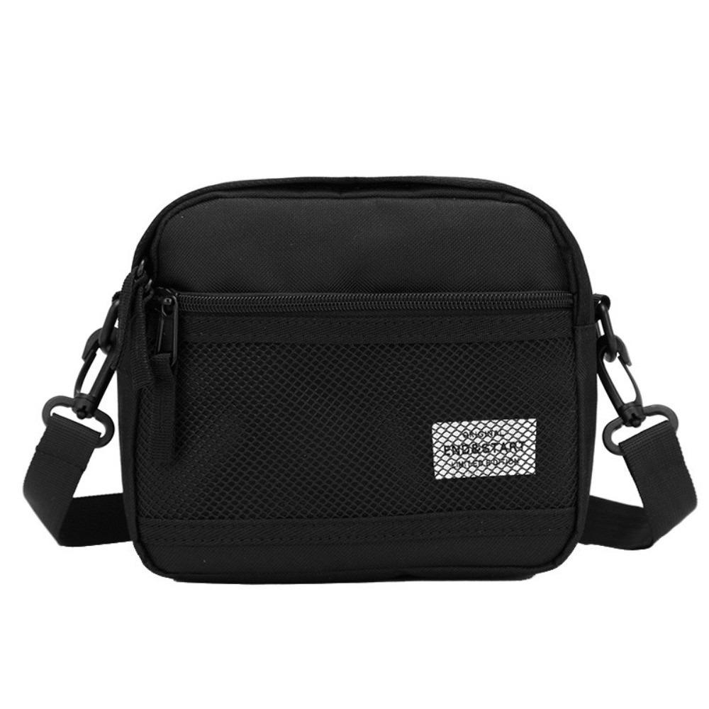 

Регулируемый ремень слинг наплечная сумка большой вместимости мужской кошелек для телефона сумка-мессенджер для путешествий и кемпинга чёрный