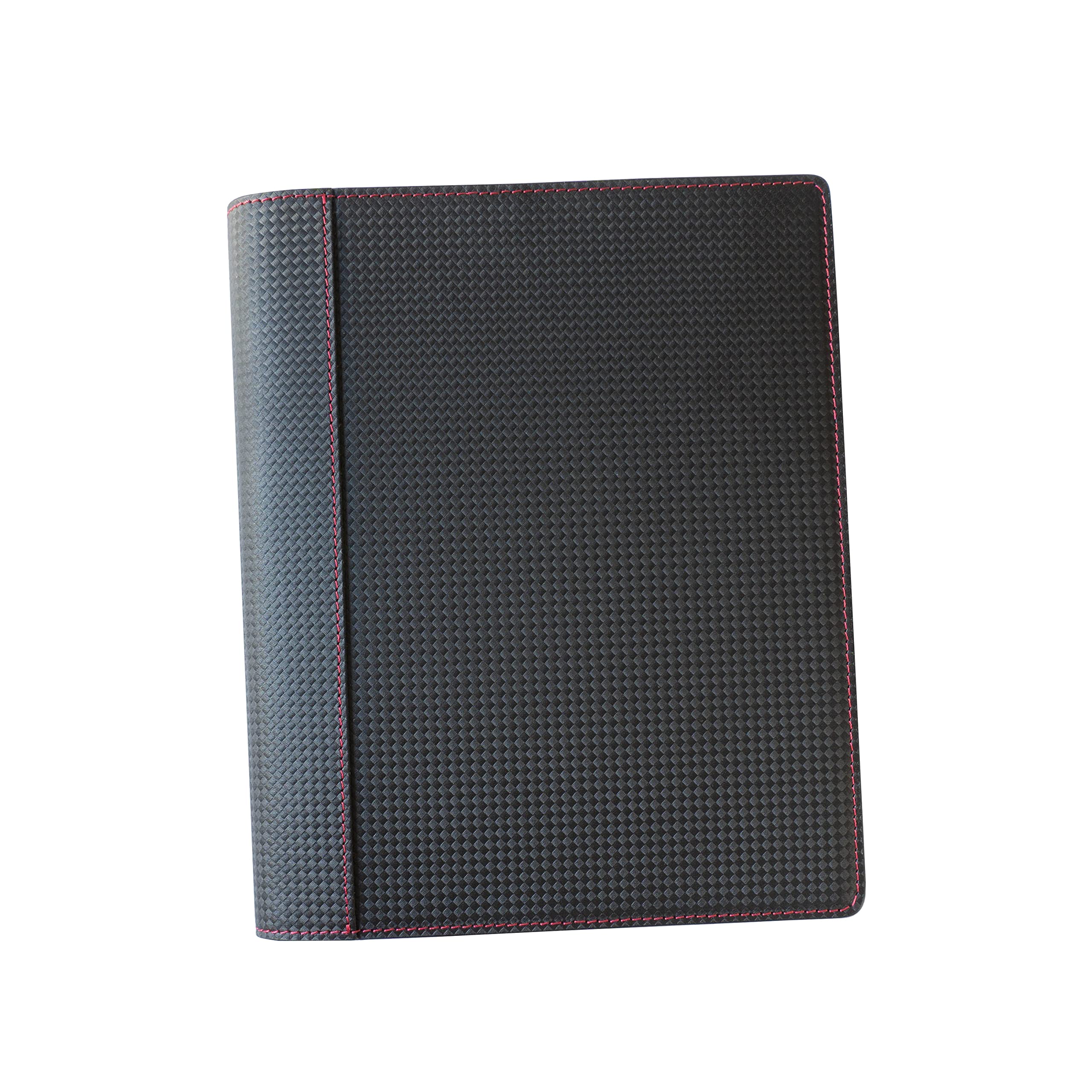 TRASCO System Organizer 20mm Genuine CP Stitching C L Binder A5 Rings 6-Hole Leather Series BlackRed 27178₽