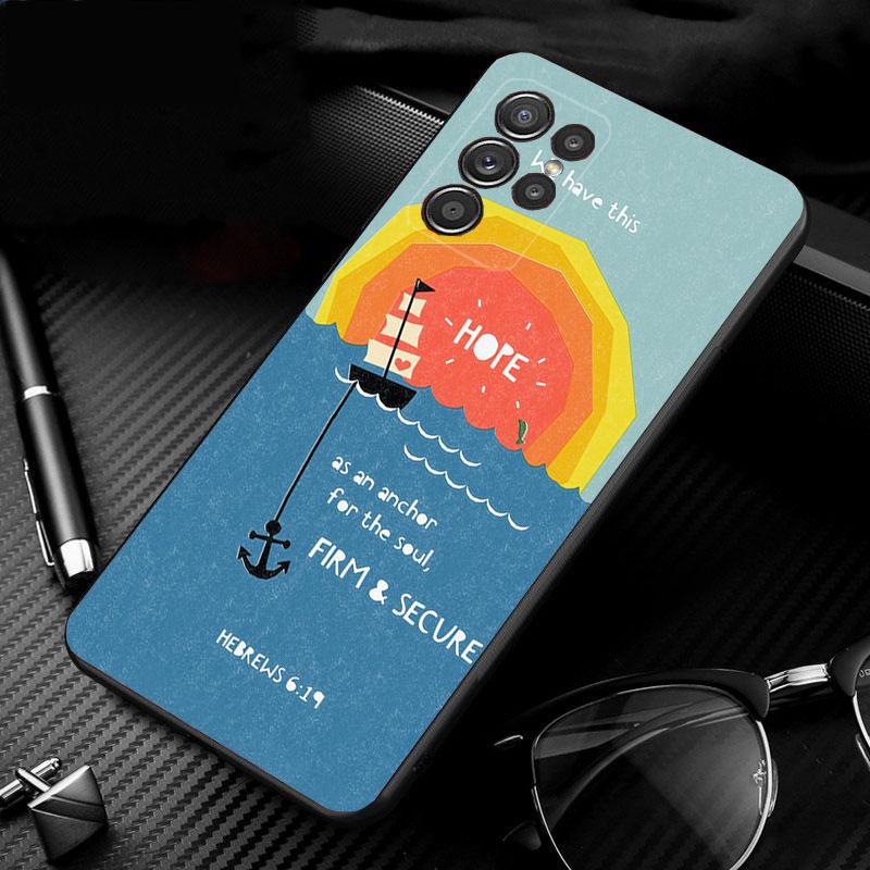 Phone Case for Samsung S26 S25 S24 S23 S22 Ultra S23 S22 S25 Plus S24 FE S26Edge Bible Verse Jesus Christian Case