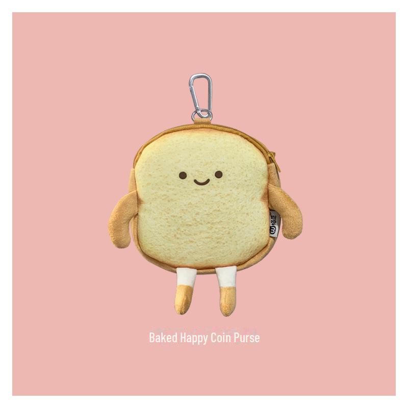 Creative Cartoon Toast Bread Crossbody Bag – Cute & Casual Shoulder Coin Purse for Students