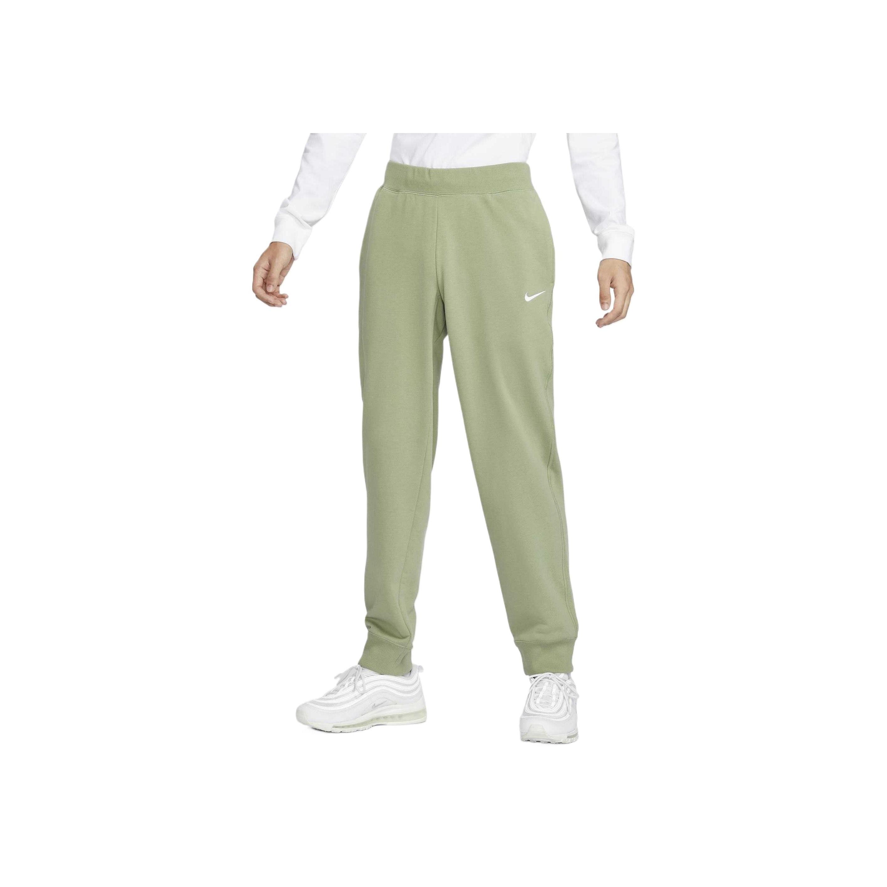 

Nike Comfortable Warm Skin-Friendly Fitted Cuffed Long Pants Knitted Sports Pants Men bottoms Oil-Green White 528717-386 L