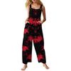 Women's Casual Jumpsuit Sleeveless Halloween Printed Cotton Jumpsuit
