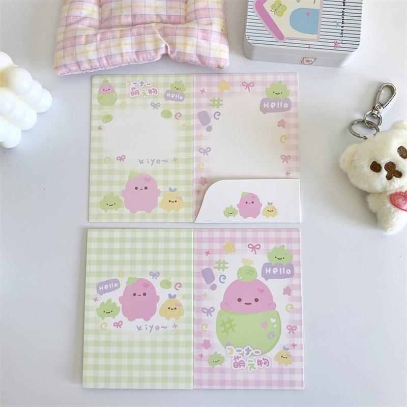 10 Pcs Kawaii Cartoon Folding Page for Girl  3-inch Photo Card Packing Protective Decor Board Card Packaging