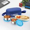Lekkasjesikker matboks i rustfritt stål for kontorbruk med isolert jakke og skje-sett  Kompakt, lufttett, lett å bære tiffin for voksne