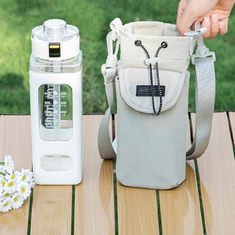Water Bottle Transport Bag with Comfortable Crossbody Strap Protective Beverage Kettle Sleeve Outdoor Drinkware Holder