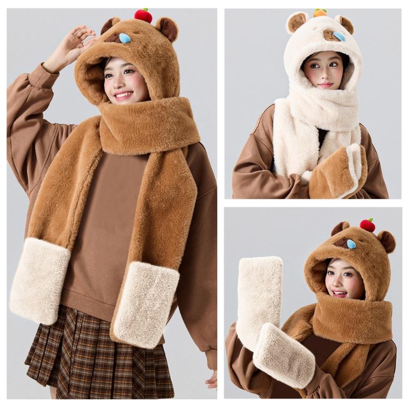 Capybara Hat Oversized Headwear for Cycling and Running Thicken Head Wrap