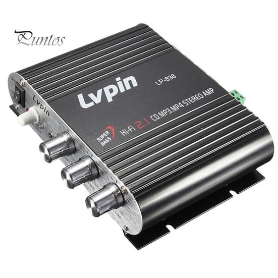 Verstärker Lvpin838 Subwoofer 2.1 Kanäle Super Bass HiFi 12V Strom CD MP3 MP4 Stereo Radio für Auto
