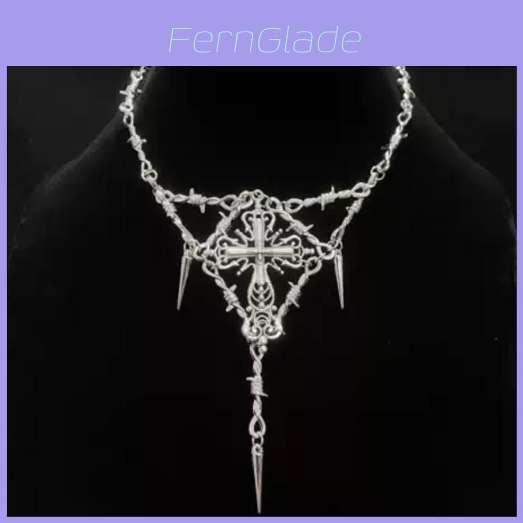 Minimalist Geometric Cross Pendant Necklace For Women With Alloy Chain Summer