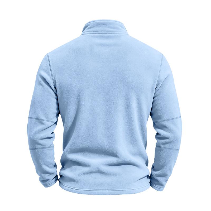 Men Zipper Sweatshirts Quarter Zip Pullover Half Zipper Hoodie Men Gym Man Autumn Solid Men's Sweatshirt Coat