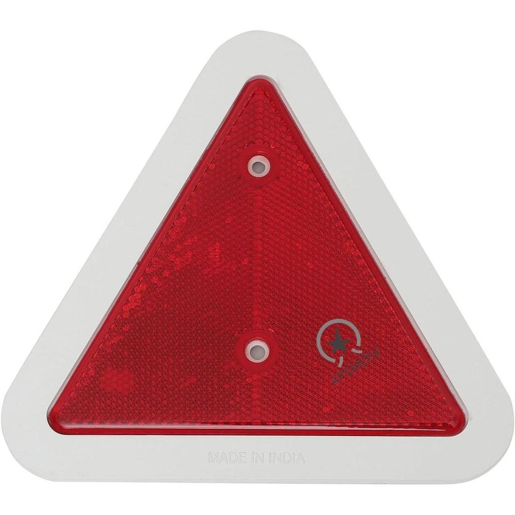 APSMOTIV Red Trailer Triangle Reflector Reflective for Gate Posts Rear Warning Suitable for Truck Trailer Tractor Truck Universal Applications 2Pcs