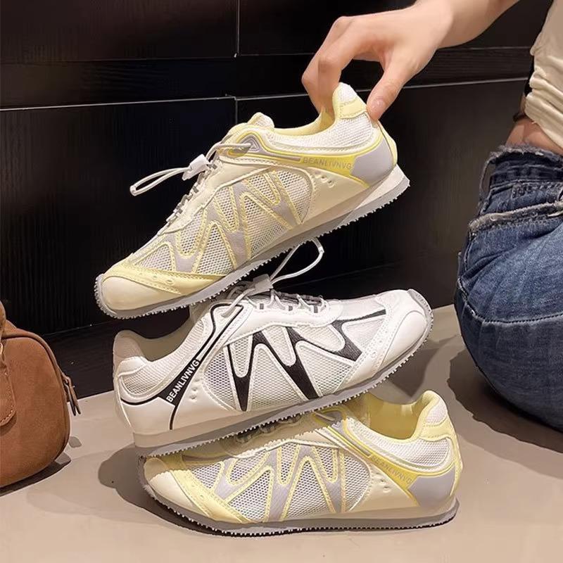 Dexun Shoes Women's 2025 New Summer Mesh Breathable Thin Casual Sports Little White Shoes Flat Versatile Forrest Gump Shoes
