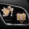 Rhinestone Vent Clips For Car Car Diffuser Vent Clip High Heel Decorative Car Air Freshener Clip For Girls Women Stylish Car