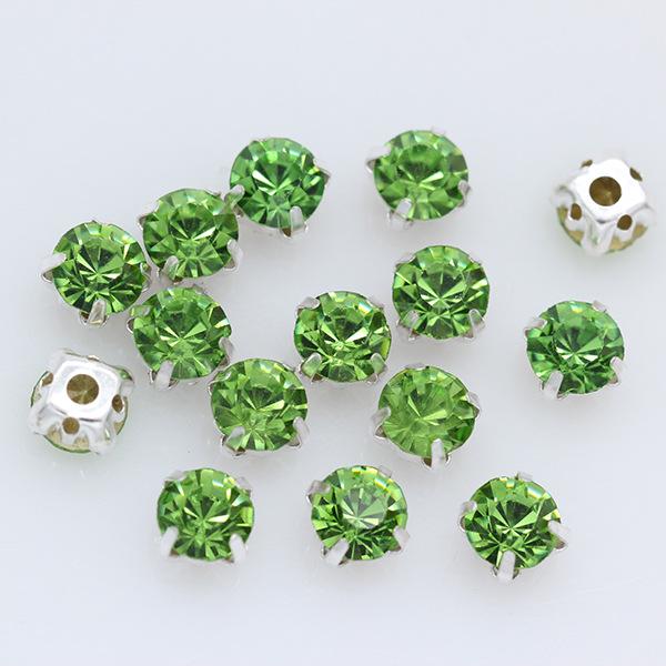 3-10mm Silver Base Hand-Sewn Glass Rhinestones for Clothing, Handbags, Belts, and Accessories