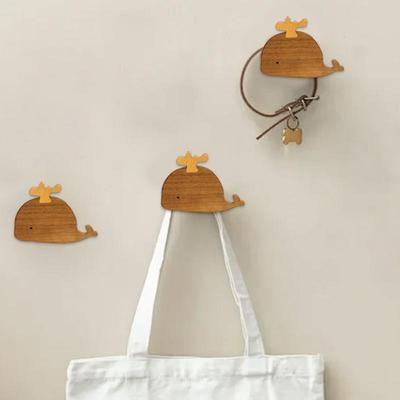 Wooden Drawer Hook Room Decor Animal Hook Wall Keychain Coat Hook Home Wardrobe Cute Wood Hook Hanger Kitchen Accessories