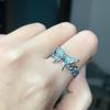 New Chinese Classical Fashion Sweet Cool Romantic Blue Butterfly Ring Female Niche Design Light Luxury Dream Butterfly Index Finger Ring
