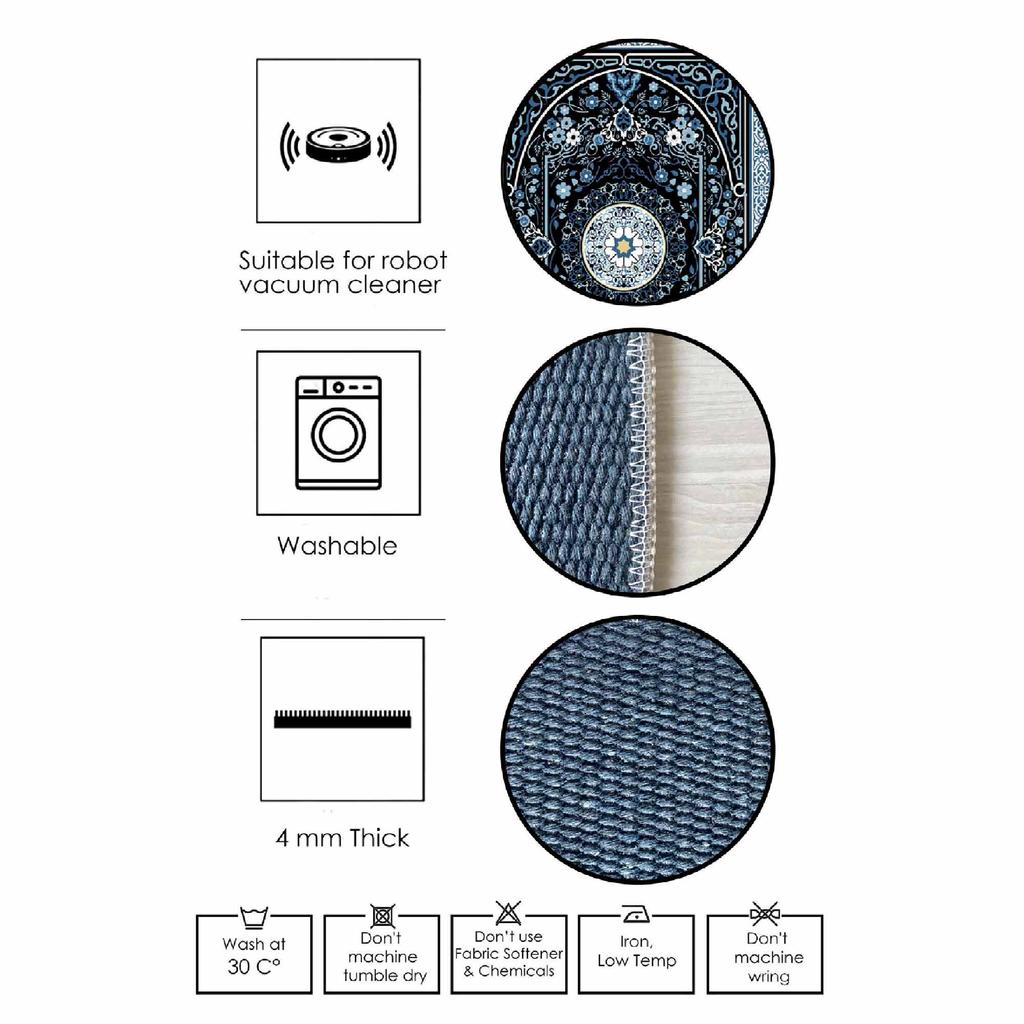 Decorative Special Design Modern Floor Rugs Patterned Non-Slip Base Washable