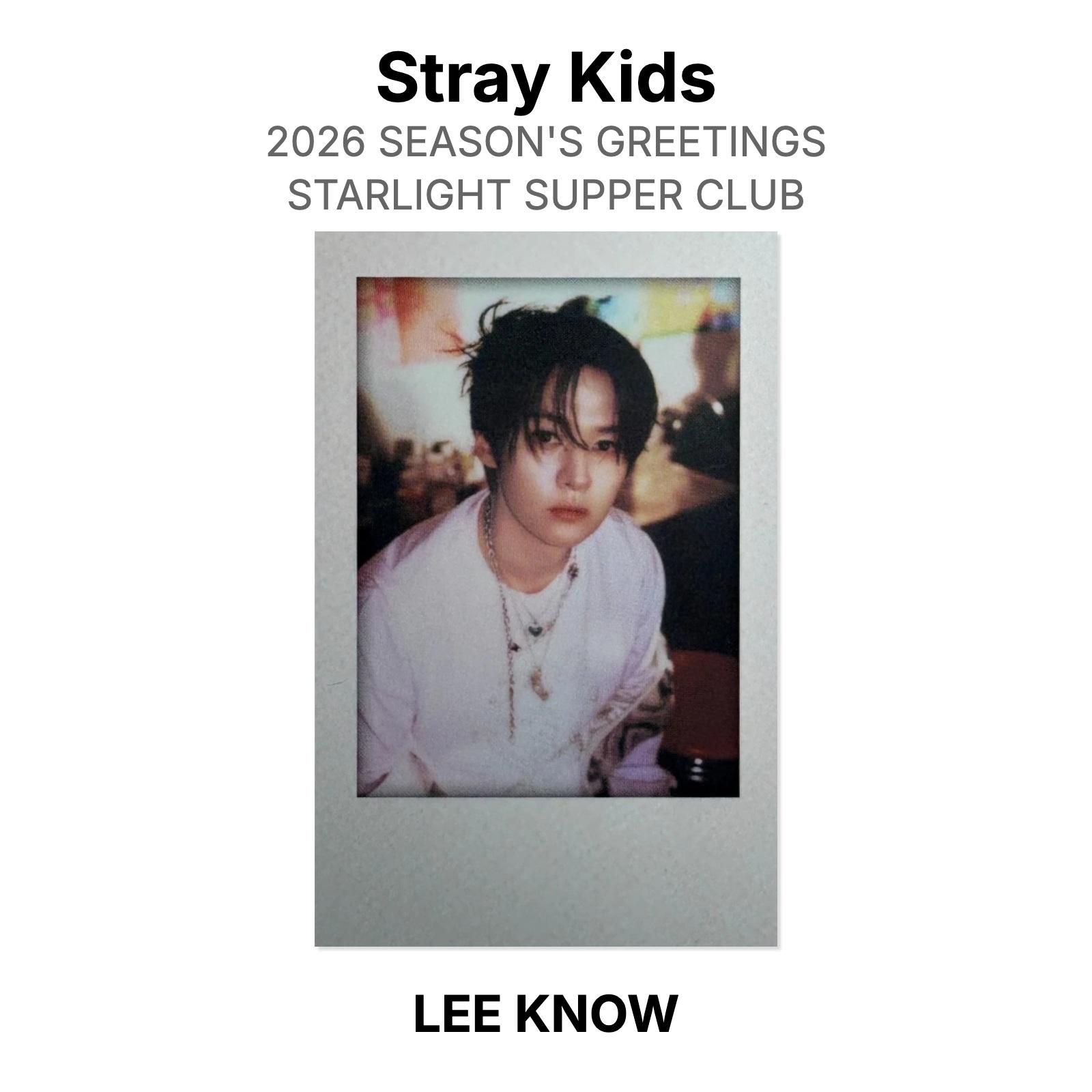 Stray Kids 2026 SEASON S GREETINGS STARLIGHT SUPPER CLUB Official Photocard LEE KNOW 02