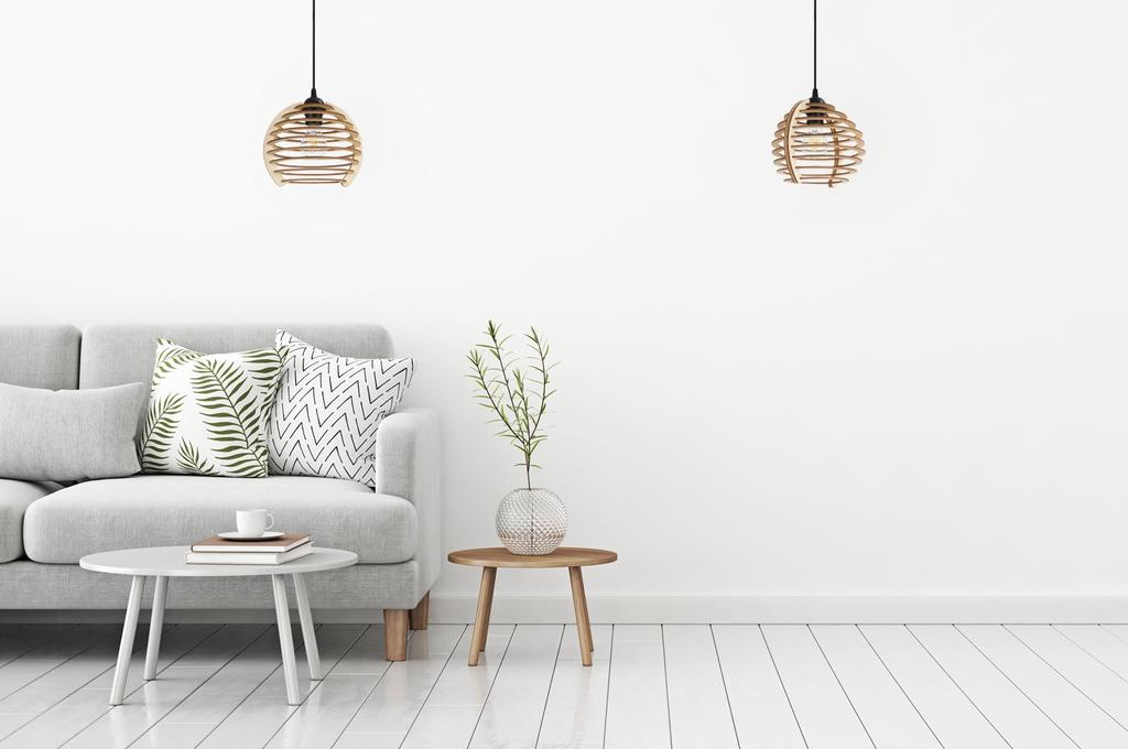 Hanging Lamp, Ceiling Chandelier, Wooden, Led Lampshade