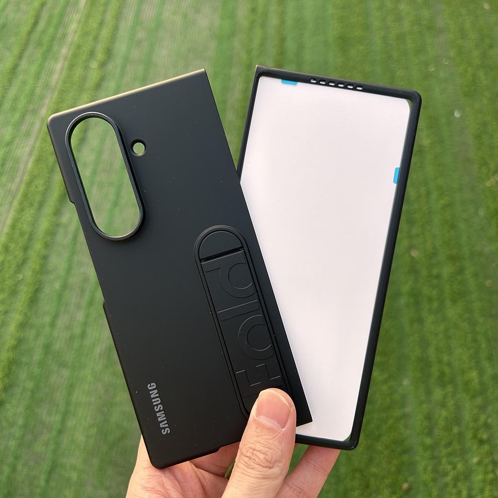 Samsung Galaxy Z Fold 6 5G Silicone Case Luxury Standing Case Matte Fold Hard PC Cover Skin Feel Full Protective Back Shell For Z Fold6 5G