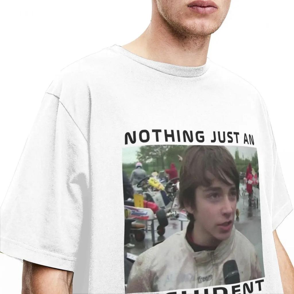 Awesome Just An Inchident Charles Leclerc T-Shirts for Men Women Pure Tees Shirt Printed Clothes