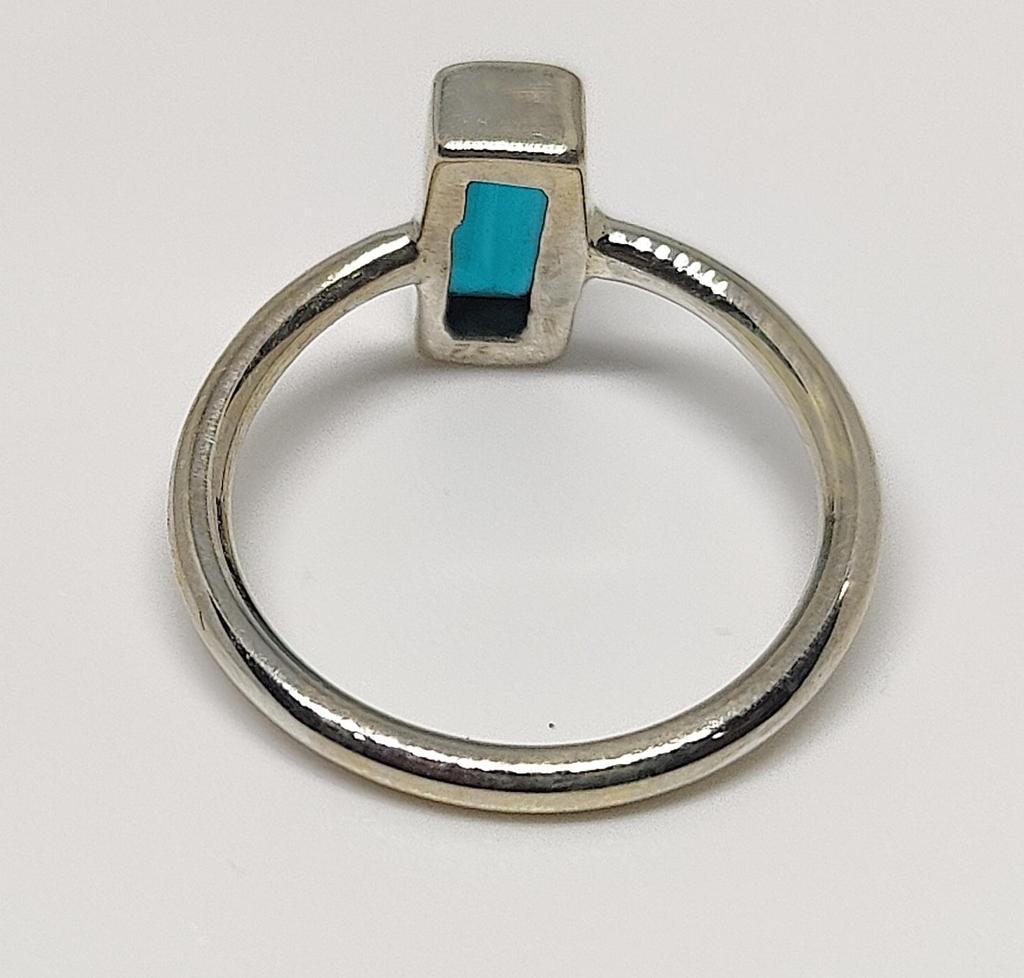 Baguette London blå topas ring, 925 solid sterling sølv, damering, gave til henne, statement-ring, edelstensring