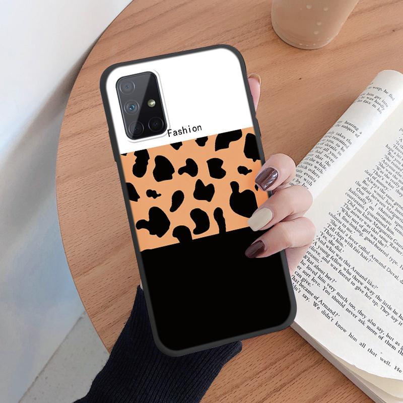 Leopard Print Phone Case For Samsung Galaxy A51 4G 5G A71 5G Protection Back Cover Soft Silicone Fundas For Samsung A 51 Coque