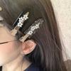 2 Stück Flash Diamant Stern Nahtlose Seiten Haarspangen Retro Mode Pony Haarspange Haarschmuck für Frauen Make-up Styling