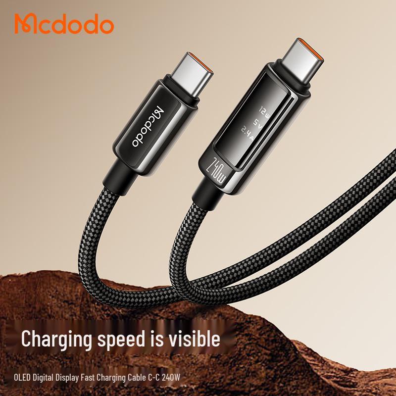 

Mai Duo Duo Cab Vision Series 240W Type-C Fast Charging Data Cable for Computers and Phones C to C чёрный