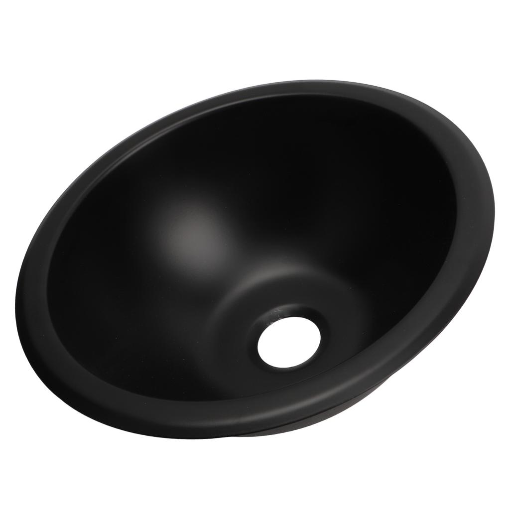 9 X 4in 304 Stainless Steel Sink Round Easy To Clean 40mm Drain Port Hand Wash Basin for RV Camper Boat Caravan