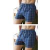 2pcs Male Arrow Pants Men Cotton Plaid Boxers Shorts Loose Mid-Waisted Men's Plus Size Underwear Homewear Comfortable Panties