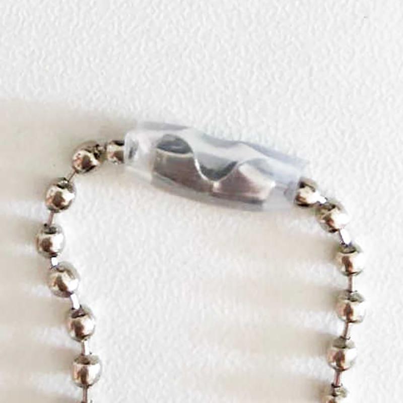 50Pcs Bead Chain Anti-Lost Cover Pendant Acrylic Card Chain Falling Off Key Ring Protective Cover To Prevent Falling Bead Chain