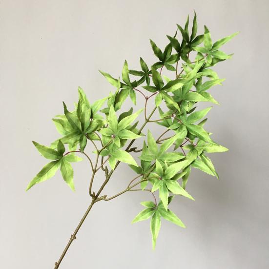 1 Pc Anti-fall Bright Color Colorful Decorative Easy To Maintain Artificial Leaf Simulation Maple Leaf