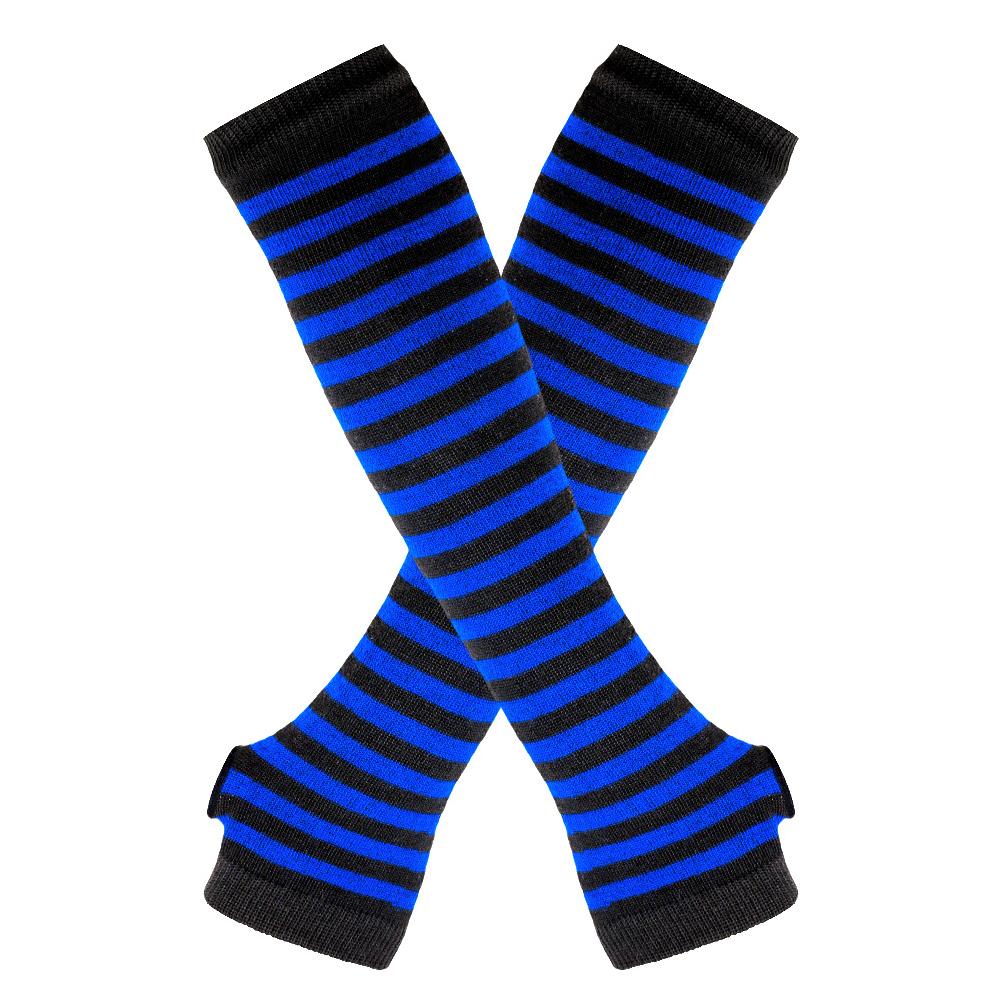 4 par julearmvarmere strikkede lange fingerløse hansker tommelhull elastiske hansker solbeskyttelse