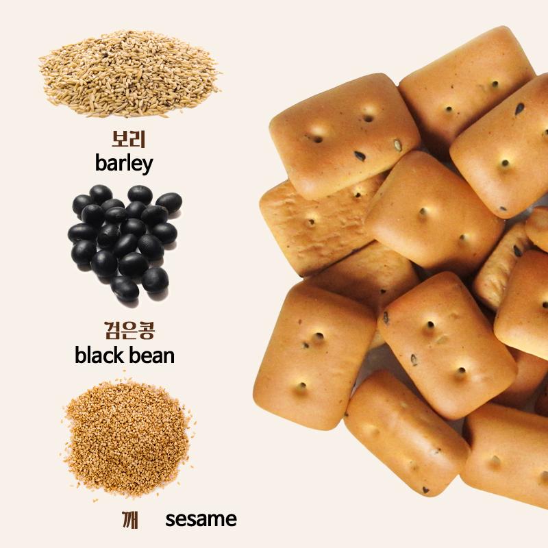 Snack Hard Biscuits Taste Nutty Cookies Korea Food 30g (30 Packs)