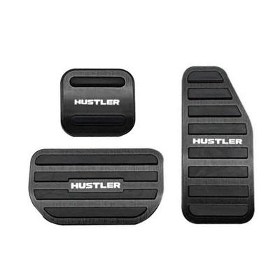 SAWAKAKI Suzuki Hustler MR52S MR92S Aluminum Accelerator Pedal Brake Pedal Cover Parking Brake Pedal Set of 3 (Black)