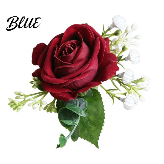 Durable Rose Wristlet Suit Corsage Wedding Band with Faux Pearl