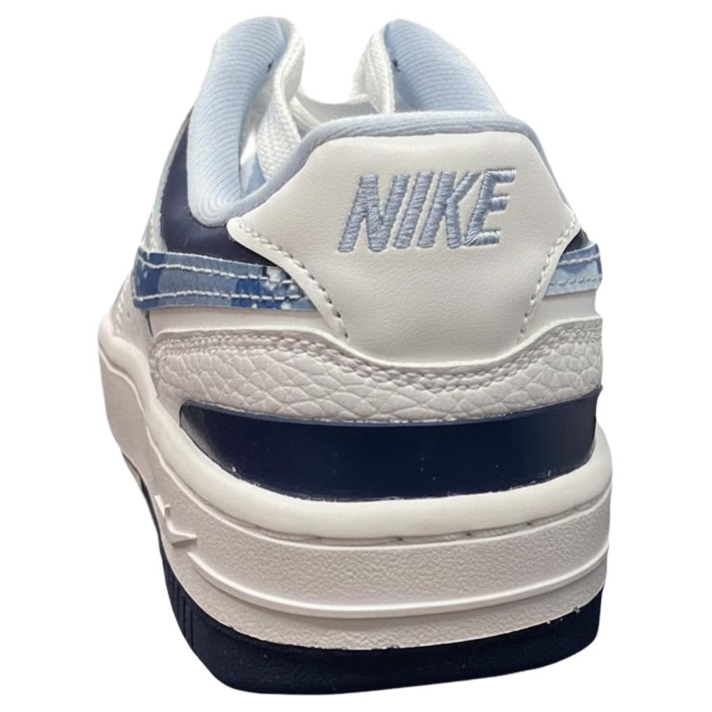 Nike Gamma Force Slip Resistant And Breathable Low Top Skateboard Shoes Women's White Blue IB6171-101