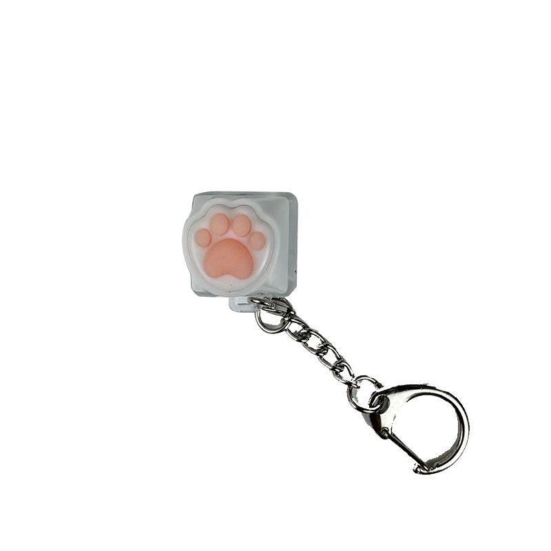 

Cute Cat Claw Key Chain Key Ring Fingertip Decompression Pressure Toy Keycap Tester Back Bag Pendant Festival Couples Gift