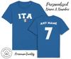 Italia ITA T-Shirt Mens Womens Tees Top Personalised Name No Adult Baby,Football6 Nations Italy