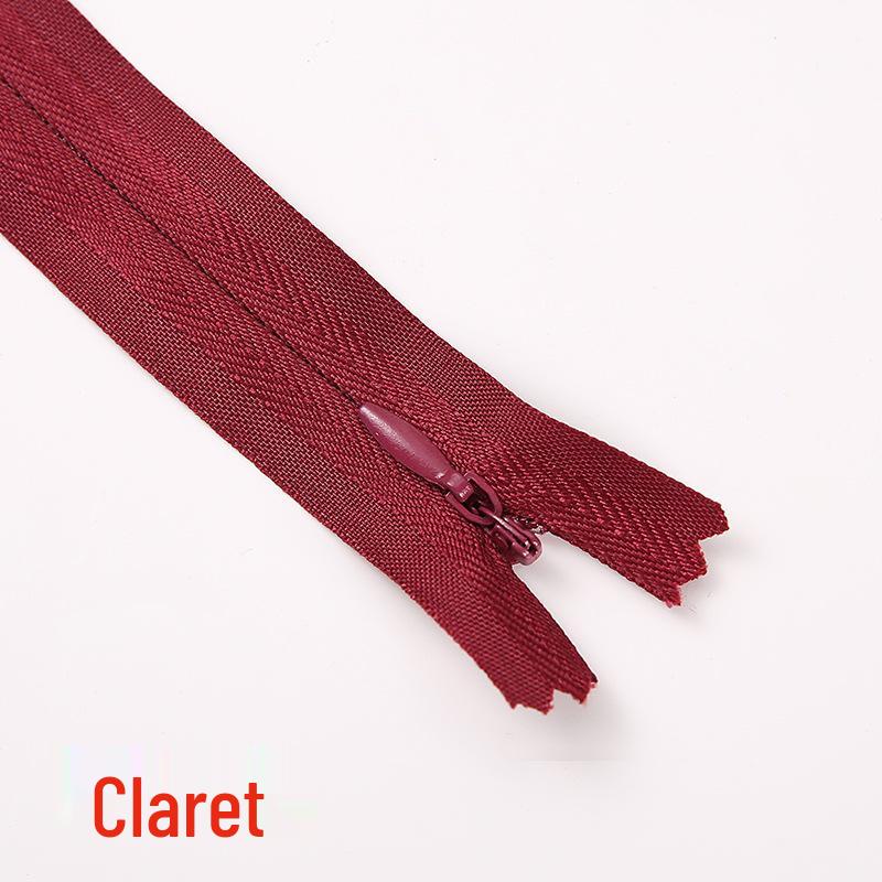 Zinc Alloy Pull Tab No. 3 Invisible Nylon Edge Zipper